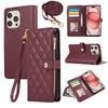 Lanyard Flip Leather Phone Case for IPhone 16 15 Pro Max 14 Plus 13 Mini 12 11 X XS XR SE 2022 8 7 6 Zipper Wallet Card Cover