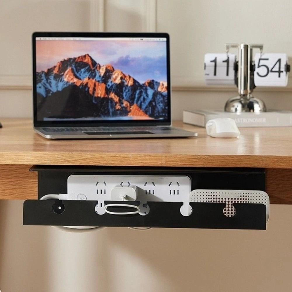 Versatile Under Desk Cable Management Rack Sturdy Socket Strip Holder  Student Dormitory
