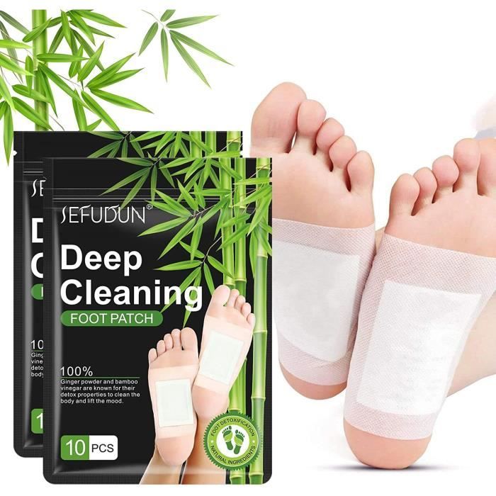 Patch Detox Pieds, Cleansing Detox Patches De Pieds, Soulager le Stress et Favorise la Circulation Sanguine,Purs et Naturels, 20pc