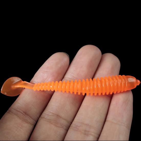 20Pcs Fishing Lures Soft Baits with T-Tail Vibrant Color Mini Size Portable Flexible Fake Lures Artificial Baits