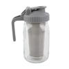 Glass Mason Jar Pitcher with Lid Wide Mouth Large Capacity Leakproof Glass Jug with Filter Lid Cold Brew Pitcher for
