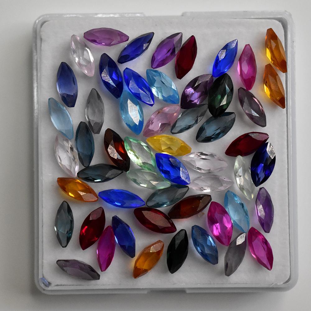 Natural Sapphire 12 Pcs 10x5 mm Marquise Cut Lot Mix Color Gemstone
