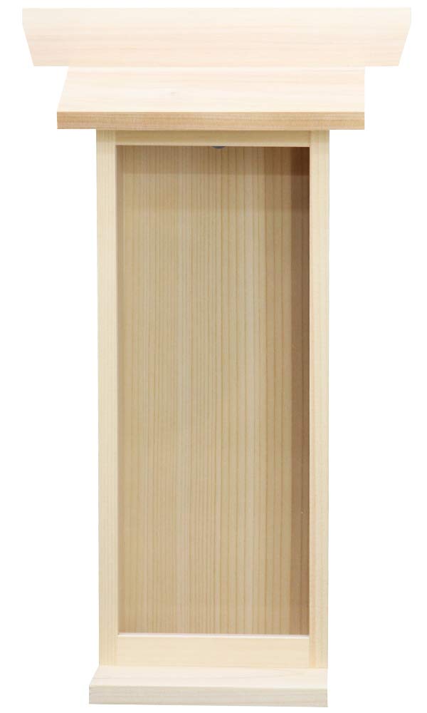 Высококачественный японский хиноки (японский кипарис) Синтоистский держатель для алтаря, Нет. 116, простой и удобный в использовании, 30 см в высоту x 18 см в ширину.