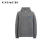 Мужская классическая вязаная толстовка с капюшоном COACH с логотипом