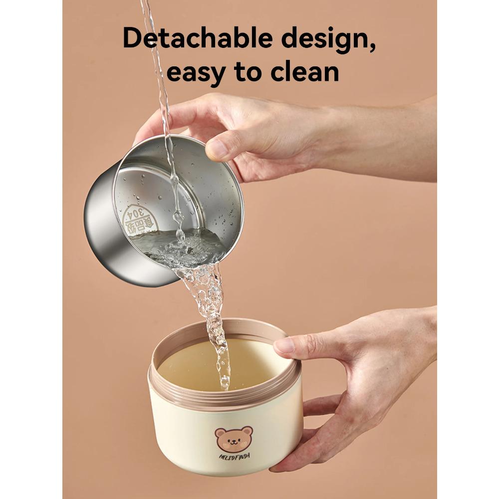 WORTHBUY Portable Lunch Box Set With Insulated Bag 18/8 Stainless Steel Thermal Food Container For Students  Aldults