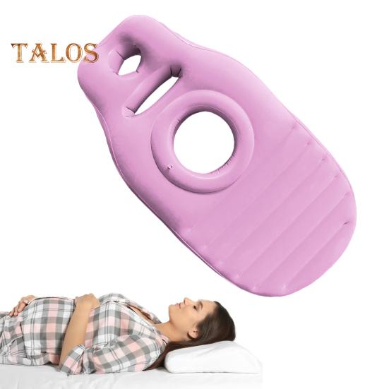 Надувной коврик для йоги для беременных, эргономичный матрас из ПВХ для поддержки сна с отверстием, герметичный, облегчающий боль во время беременности, надувная подушка для всего тела