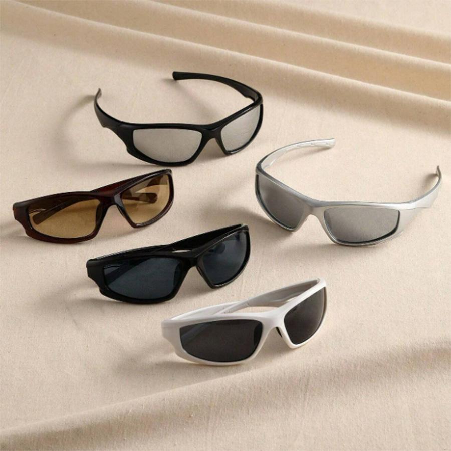 5 шт. Женские панк уличный стиль Y2K солнцезащитные очки для рейв-вечеринки, уличной фотографии, музыкального фестиваля, украшение, пляжные аксессуары