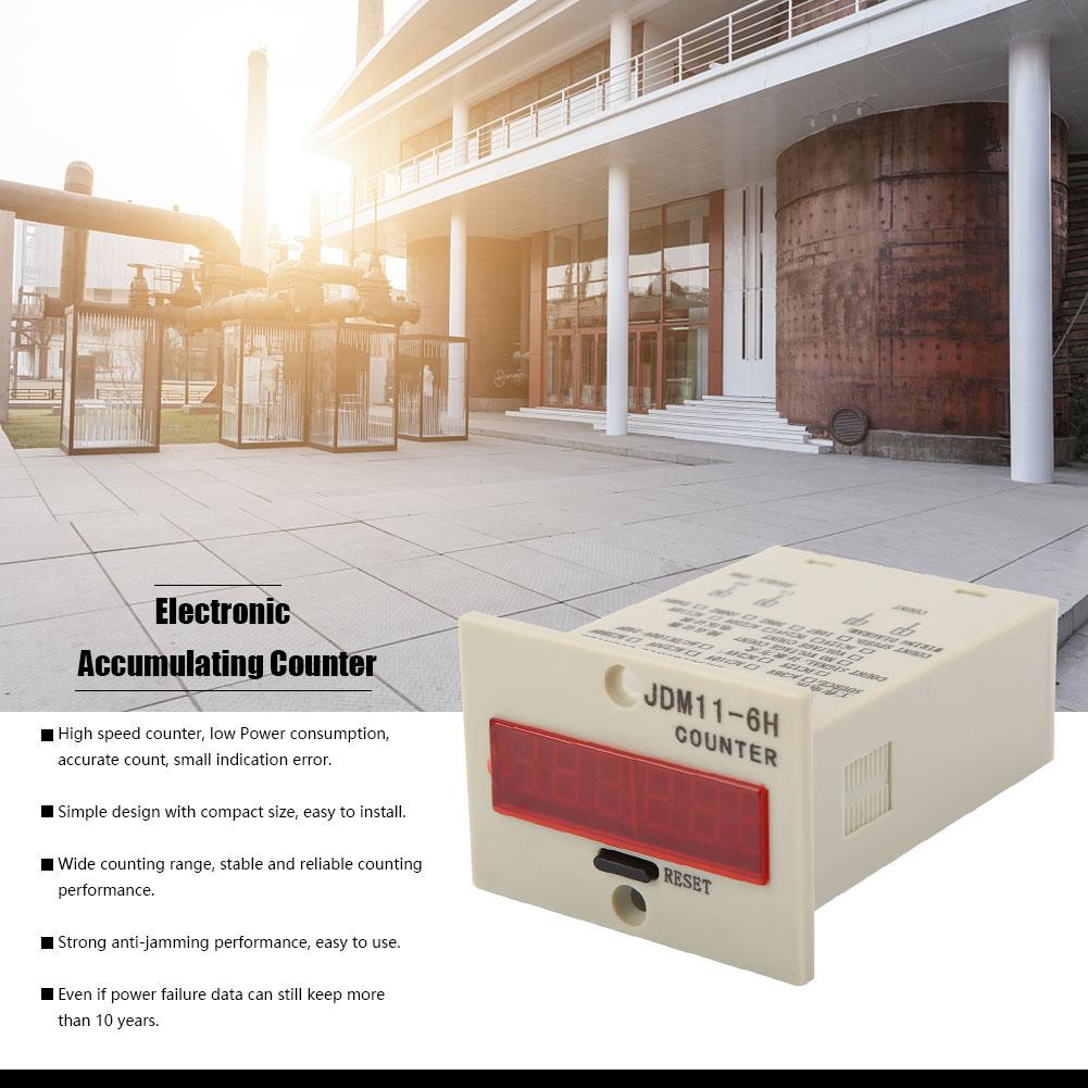 JDM116H 6-разрядный дисплей электронный счетчик DC 12V