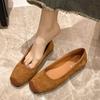 Flat-bottomed Temperament Apricot Single Shoes Spring and Autumn 2025 New Summer Gentle