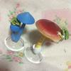 Authentic Japanese Ikimon Series 2 Mushroom And Rain Frog  Realistic Fly Agaric Figure Ornament Keychain Collectible