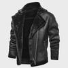 Men's Lamb Fur Leather Jacket - Thick, Warm Motorcycle Coat, Casual Large Size for Europe and America.
