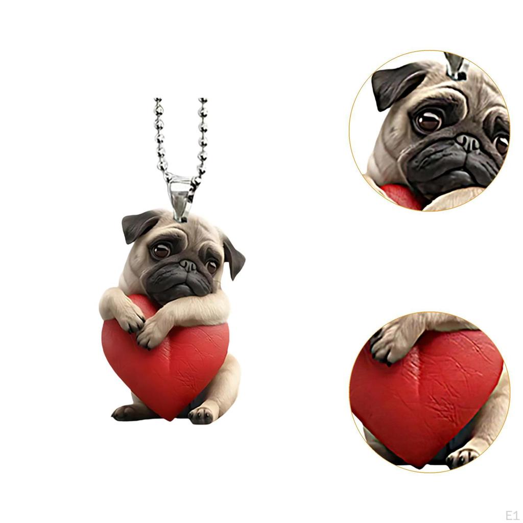 Брелок для ключей в виде собаки, подвесной автомобильный брелок, милый портативный универсальный держатель для ключей