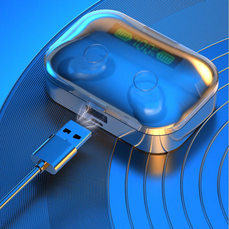 Новые Bluetooth-наушники TWS 5.1 Беспроводные спортивные стереонаушники с цифровым дисплеем