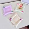 1PC Soft Thickened Photography Props Key Storage Korean Style Jewellery Mat Home Decor Double-sided Cotton Coaster With Bow