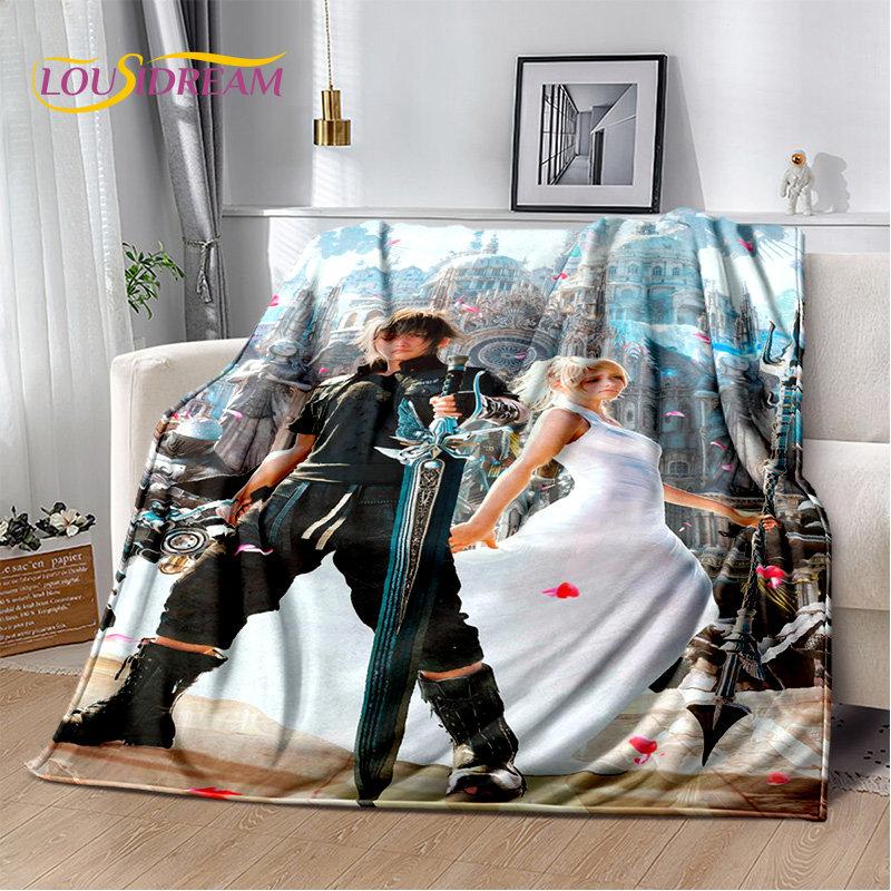 Мягкое плюшевое одеяло серии Final Fantasy Games Gamer, фланелевое одеяло, одеяло для гостиной, спальни, кровати, дивана, чехол для пикника