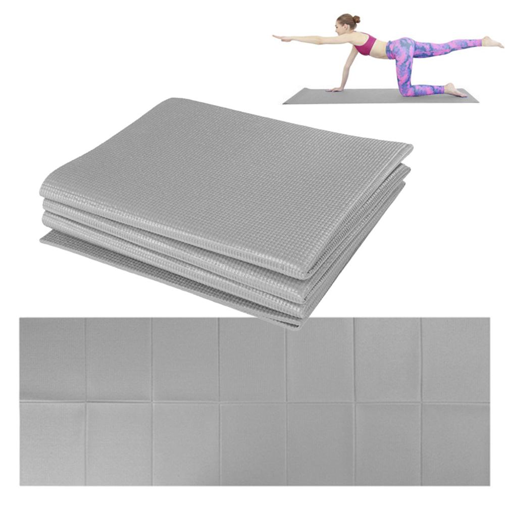 Складной коврик для йоги 68x27 дюймов, 4 мм, супертонкий коврик для йоги из ПВХ для пляжа, парка, путешествий, пикника, пилатеса, йоги