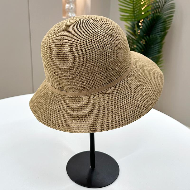 Соломенная шляпа женская весна и лето соломенный козырек шляпа-ведро бант складная универсальная шляпа-ведро солнцезащитная дорожная шляпа