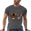 Tabby Cat Face Tshirt Work Wear Breathable Tee