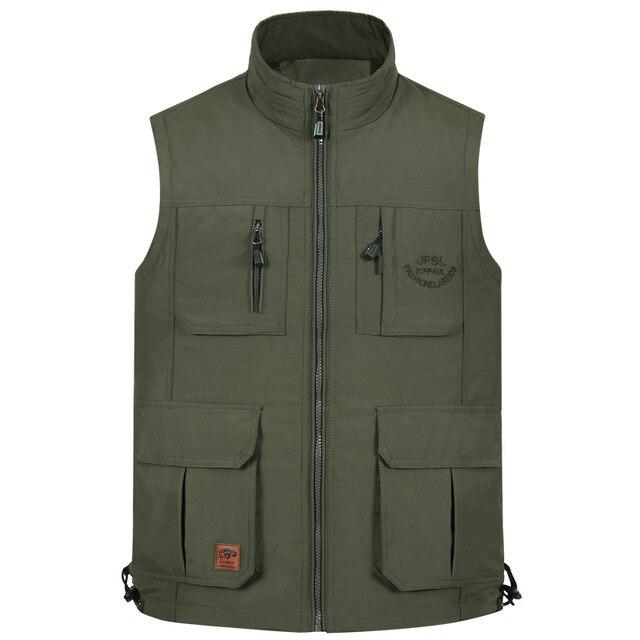 Summer Multi Pockets Photography Vest Men Casual Outdoor Sports Waistcoat Sleeveless Jacket Male