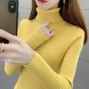 Women's Slim Fit High Neck Knitted Sweater - Thick Winter Base Layer Versatile Top