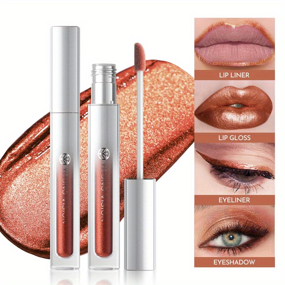 Waterproof Shimmer Liquid Eyeshadow & Lip Gloss - Long-Lasting, Smudge-Proof,Quick-Dry, Gift for Valentine's Day, Mother's Day