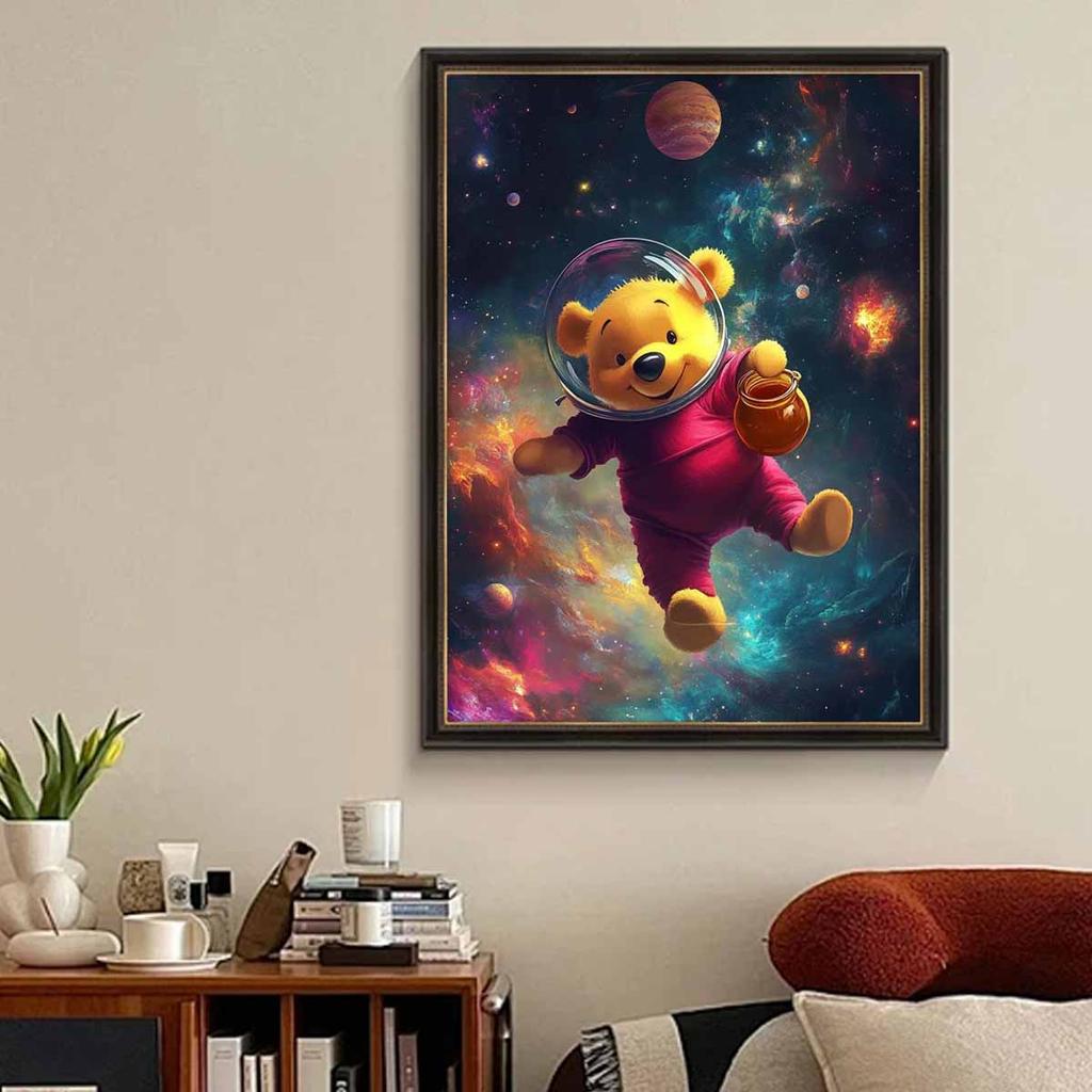 5D Diy Diamond Painting Astronaut Winnie In Space Full Drill Rhinestones Mosaic Embroidery Handmade Products Home Decor Gift