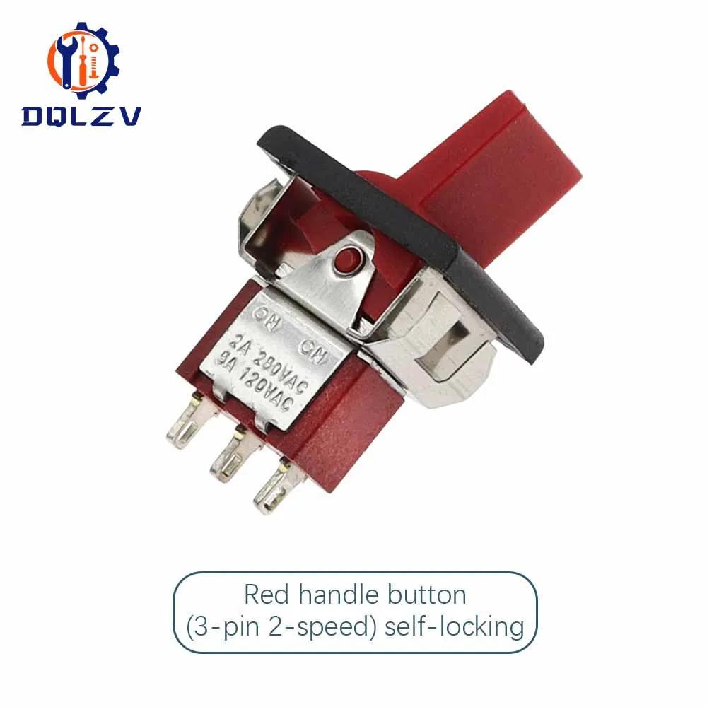 SPDT DPDT Переключатель с фиксацией и возвратом RLS-102 5A 125V 3A 250 AC Мини 3 6-контактный ON-ON ON-OFF-ON Клавишный переключатель Освещение Двигатели