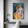Sexy Nude Woman Scandinavian Tulle Oil Painting On Canvas Art Work Poster Print Modern Wall Art Living Room Decoration Picture