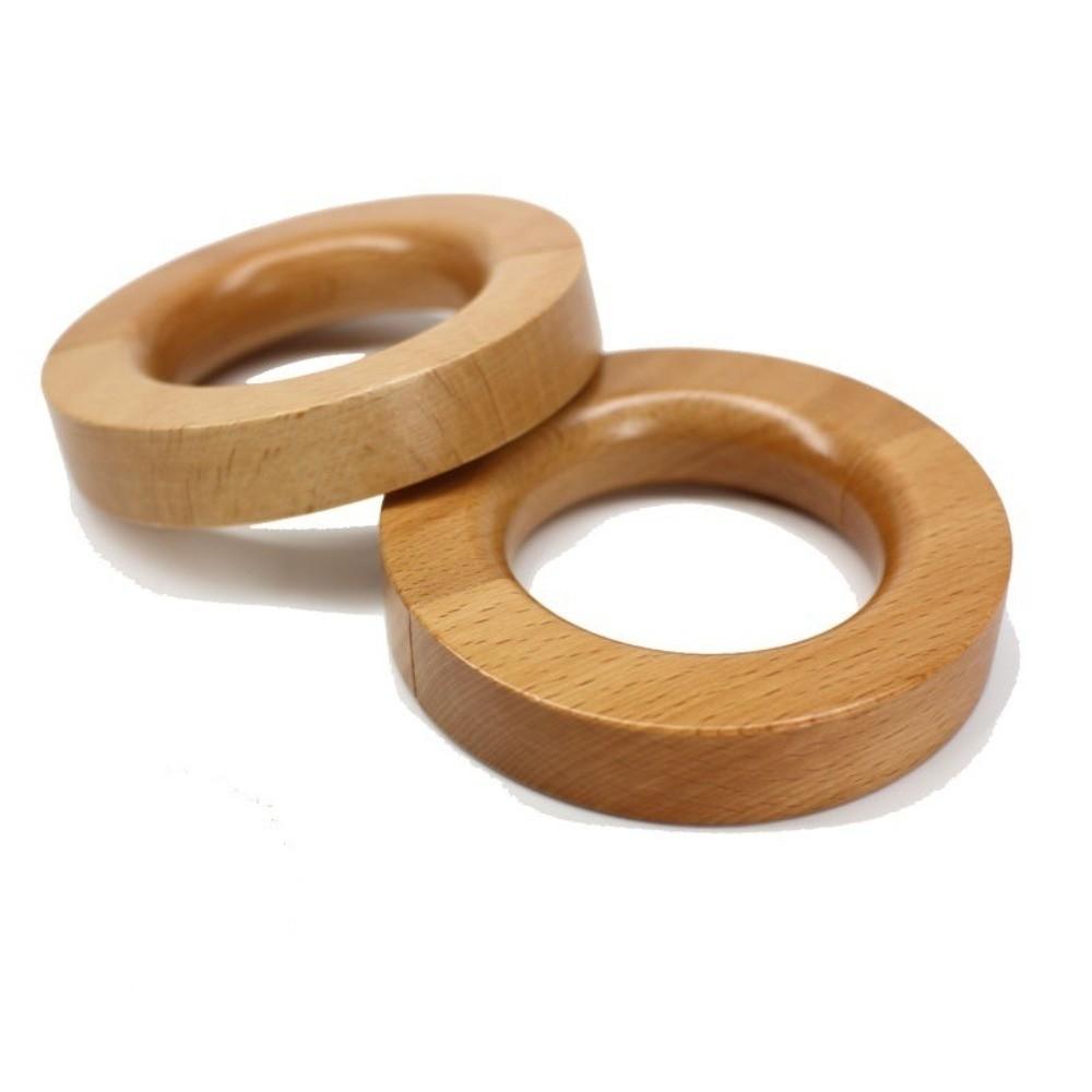 Rotating Window Screen Ring Wood Curtain Tieback Creative Curtain Strap for Bedroom