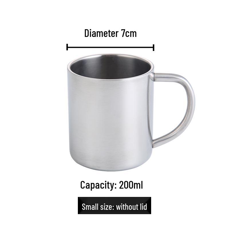 304 Stainless Steel Anti-Scald Double-Layer Water Cup for Kids and Students with Engraving