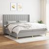 VidaXL Slat Bed Base with Mattress, Upholstered Bed, Double Bed, Adult Bedroom Interior Bed, Modern, 3132337