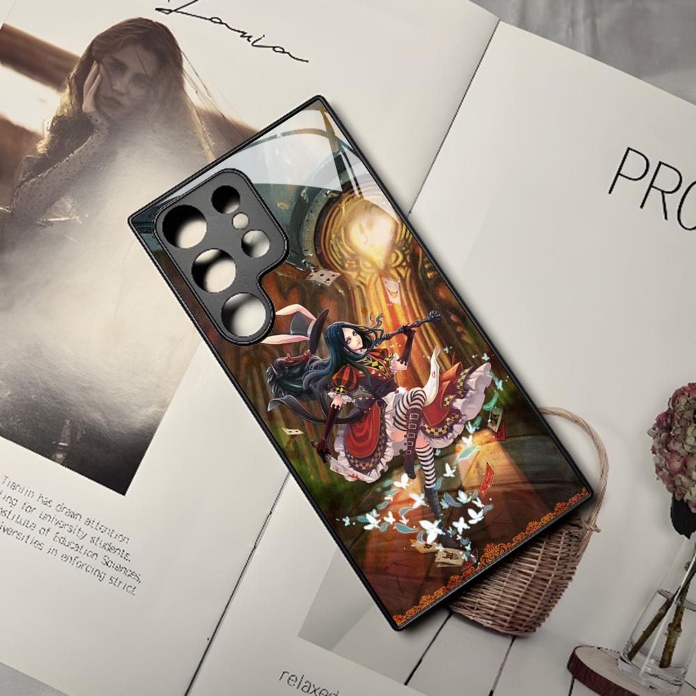 Чехол для телефона A-Alice Madness R-Returns Для Samsung Galaxy S26 S25 S24 S23 S22 S20 S21 Edge Ultra Plus Fe Цветной Серебристый Чехол
