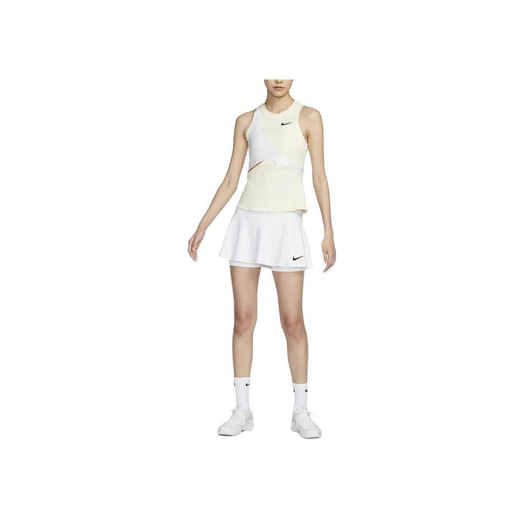 Nike Теннисная юбка Court Victory Dri-FIT в полоску, быстросохнущая, с принтом в винтажном стиле, женские юбки белого цвета FD5583-100