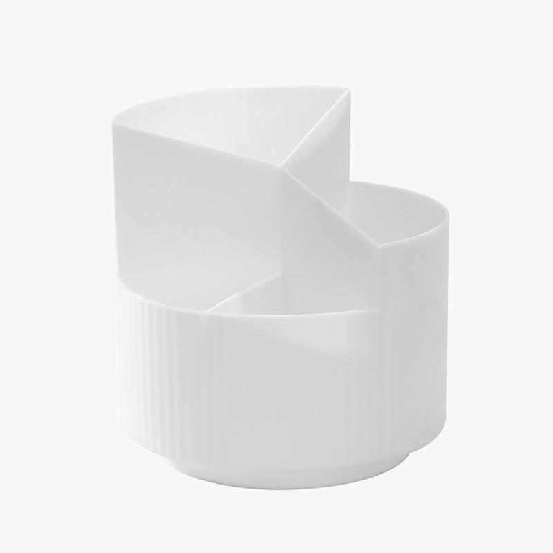 Вращающийся держатель для ручек, ящик для хранения карандашей, настольный офисный канцелярский многофункциональный органайзер для кистей для макияжа