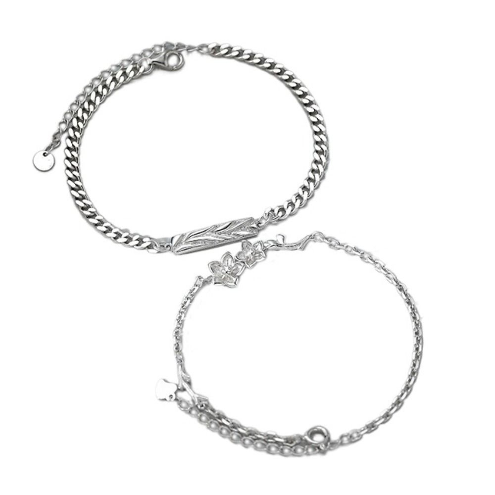 Adjustable Lovers Bracelet Valentine's Day Couple Bangle Fashion Simple Thin Bracelet  Female