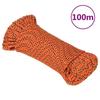 152647 vidaXL Boat Rope Orange 4 Mm 100 M Polypropylene