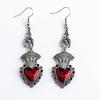 Новые темные винтажные готические серьги из коллекции Sacred Heart Goth, серьги на Хэллоуин для женщин, красные капли масла, аксессуары в стиле готический панк