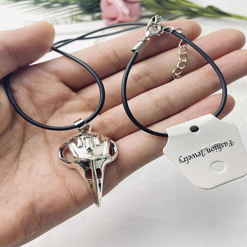 Мода Винтаж Птица Череп Кулон Ворон Беллатриса Ворона Лестрейндж Ожерелье Готический Стиль Для Мужчин Женщин Подарок