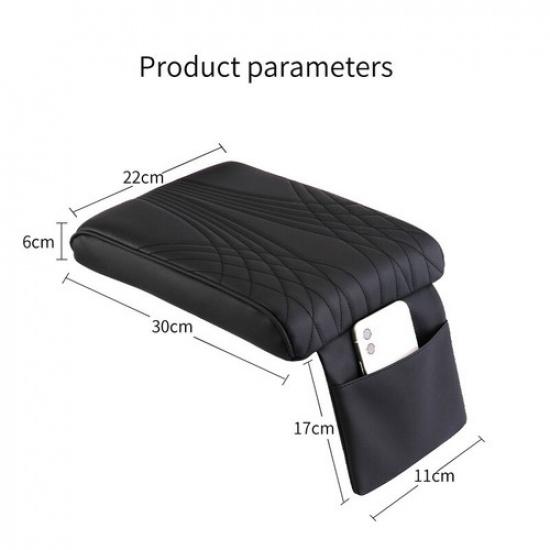 1PCS Car PU Armrest Cushion Cover Center Console Box Pad Protector Memory Cotton