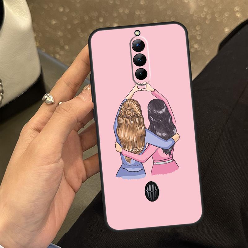 Чехол для лучших друзей BFF Matching Case для ZTE Nubia Red Magic 10 9 8 8S 9S 10S Pro Plus 6 7 6S 7S Pro RedMagic 10 Air