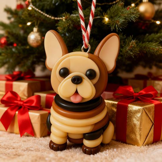 Набор украшений Бульдог Французский стиль Пуговица Щенок Подвеска для подвешивания Дом Вечеринка