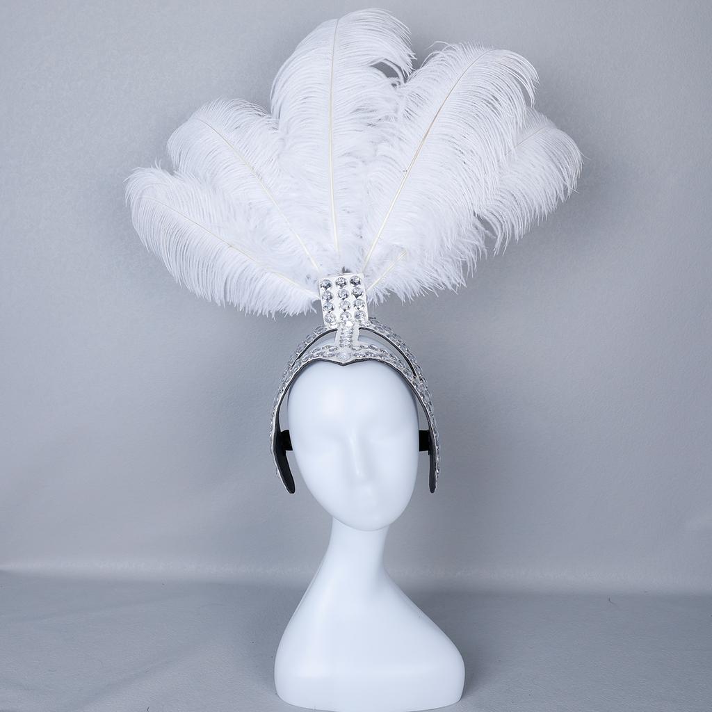 Elastic Feather Halloween Costume Cosplay Soft Unisex Headband Natural Luxury Headpiece Customizable Comfortable Wedding Parties