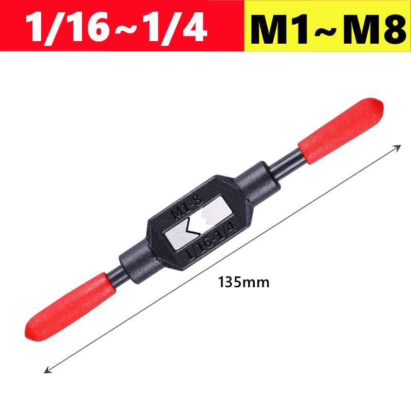 1 шт. Американский ручной вороток для метчиков 1/16, 1/8, 1/4, 1/2, 3/4, 1 "-5/16, ручной вороток для нарезания резьбы, аксессуары для метчиков
