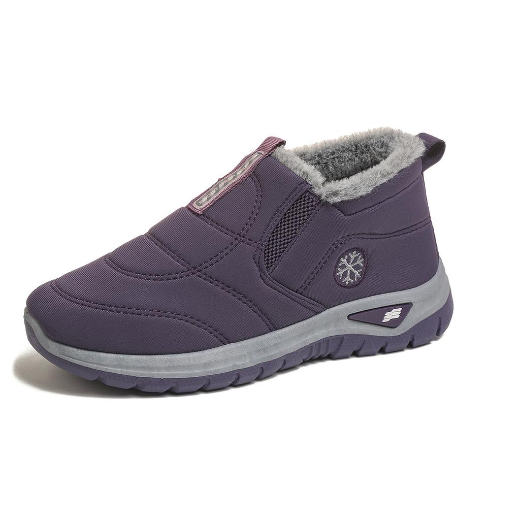 Winter Women's Snow Boots, Fleece and Thickened Warm Cotton Shoes, Anti-slip, Waterproof and Oil-proof, Comfortable Mom Shoes