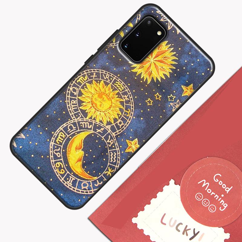 Чехол для телефона в стиле хиппи 'Солнце и Луна' для Samsung Galaxy S25 S26 Ultra S20 S21 S22 S23 S24 Plus S9 S10 S25 FE Защитный корпус