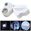 30x 60x Jewelers Loupe Portable Dual Lens Magnifier Illuminated Foldable Jewelry Inspection Loupe Magnifying Glass with LED Light for Gems Jewelry