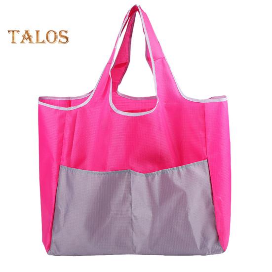 Складная сумка для покупок, многоразовая дорожная сумка для продуктов, усиленные швы, прочные ручки, вместительная сумка через плечо