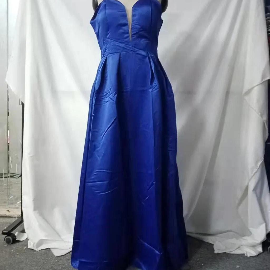 Женское сексуальное платье без рукавов с глубоким V-образным вырезом и разрезом, однотонное, с большим подолом, идеально подходит для свадебных платьев подружек невесты, длинных платьев с высоким разрезом для особых случаев