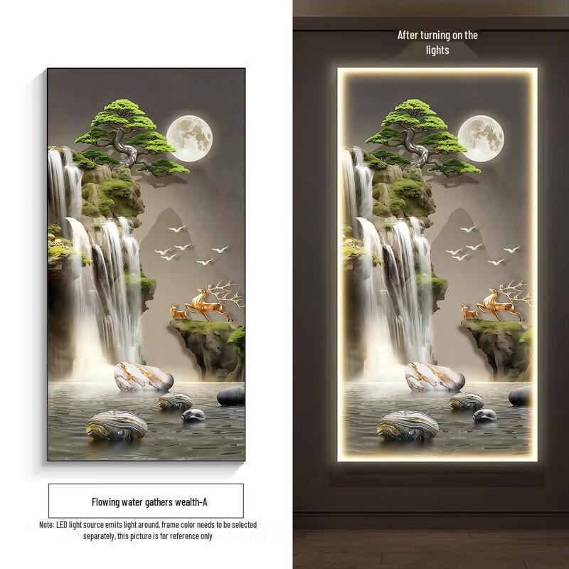 Новое китайское пейзажное хрустальное фарфоровое настенное искусство