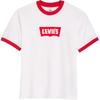 Levis Beyoncé Collaboration SS25 Logo Print Contrast Ribbed Collar Loose Short Sleeve T-Shirt Men T-Shirts 004AU-0001